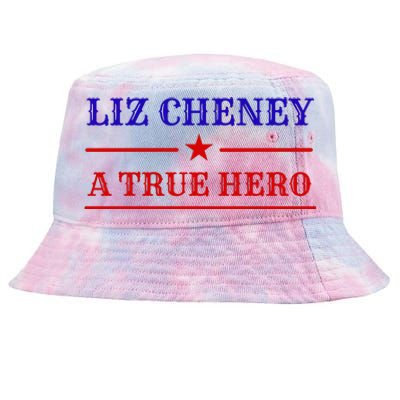 Liz Cheney A True Hero Tie-Dyed Bucket Hat