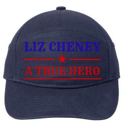 Liz Cheney A True Hero 7-Panel Snapback Hat