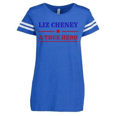 Liz Cheney A True Hero Enza Ladies Jersey Football T-Shirt