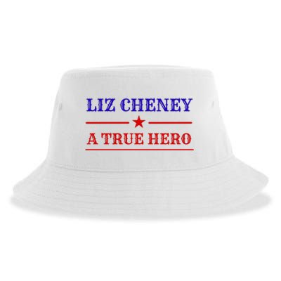 Liz Cheney A True Hero Sustainable Bucket Hat