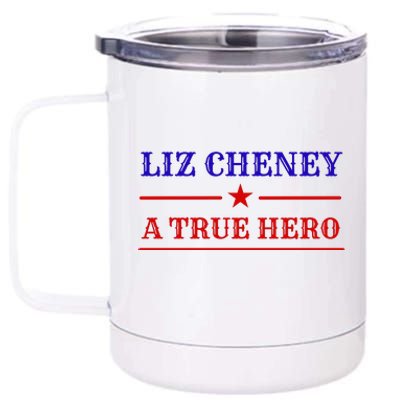 Liz Cheney A True Hero 12 oz Stainless Steel Tumbler Cup