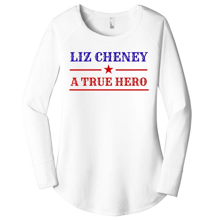 Liz Cheney A True Hero Women's Perfect Tri Tunic Long Sleeve Shirt