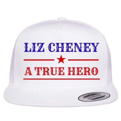 Liz Cheney A True Hero Flat Bill Trucker Hat