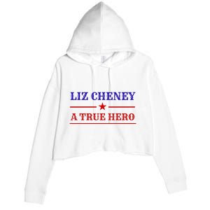 Liz Cheney A True Hero Crop Fleece Hoodie