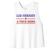 Liz Cheney A True Hero Women's Racerback Cropped Tank