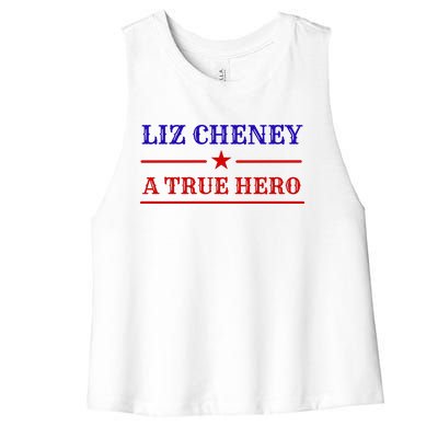 Liz Cheney A True Hero Women's Racerback Cropped Tank