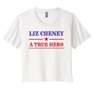 Liz Cheney A True Hero Women's Crop Top Tee