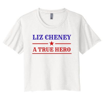 Liz Cheney A True Hero Women's Crop Top Tee