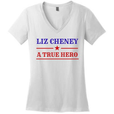 Liz Cheney A True Hero Women's V-Neck T-Shirt