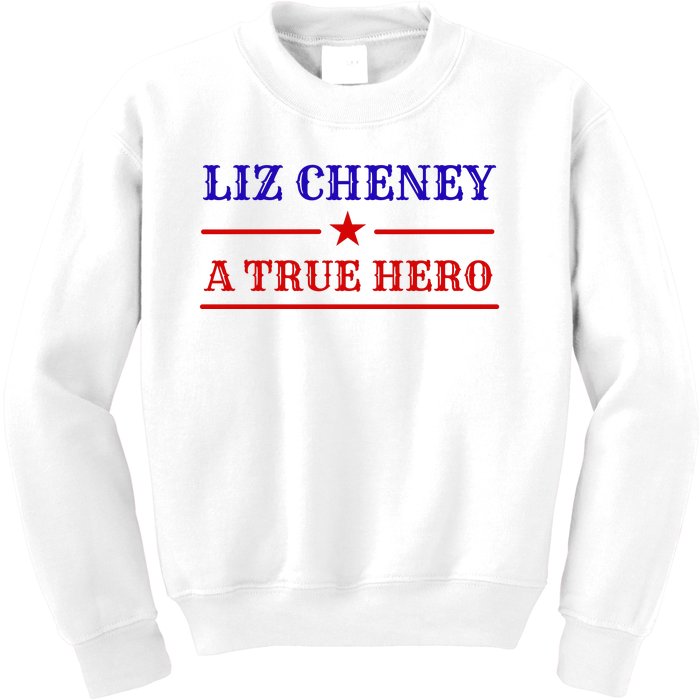 Liz Cheney A True Hero Kids Sweatshirt