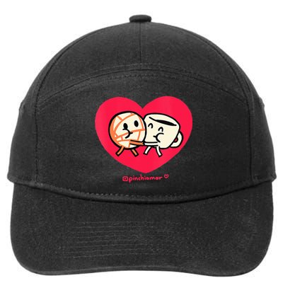 Love Coffee and Conchita Heart Heart and Love 7-Panel Snapback Hat