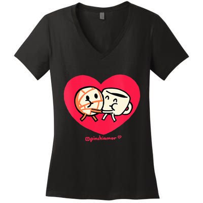 Love Coffee and Conchita Heart Heart and Love Women's V-Neck T-Shirt