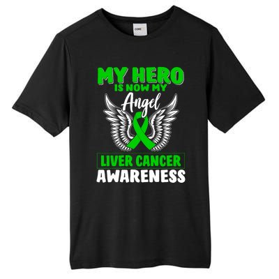 Liver Cancer Awareness My Hero Is Now My Angel Liver Cancer Gift Tall Fusion ChromaSoft Performance T-Shirt