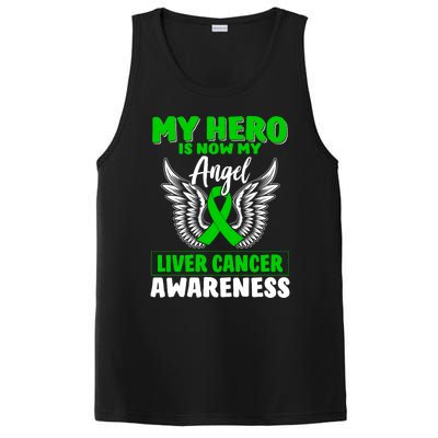 Liver Cancer Awareness My Hero Is Now My Angel Liver Cancer Gift PosiCharge Competitor Tank