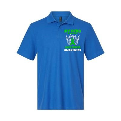 Liver Cancer Awareness My Hero Is Now My Angel Liver Cancer Gift Softstyle Adult Sport Polo