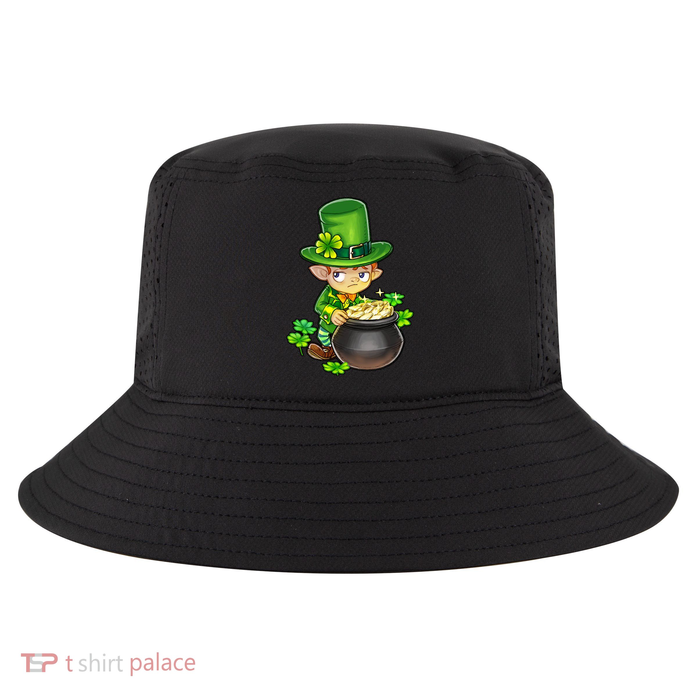 leprechaun cute adorable mischievous tiny greedy hoarding  Cool Comfort Performance Bucket Hat