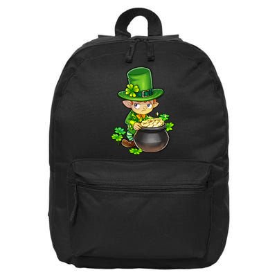 leprechaun cute adorable mischievous tiny greedy hoarding  16 in Basic Backpack