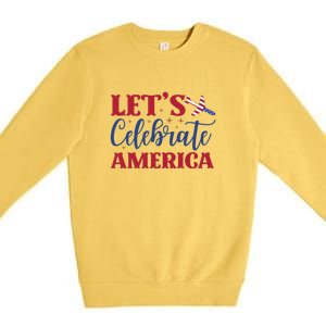 Let's Celebrate America Memorial Day Gift Premium Crewneck Sweatshirt