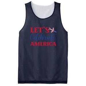 Let's Celebrate America Memorial Day Gift Mesh Reversible Basketball Jersey Tank