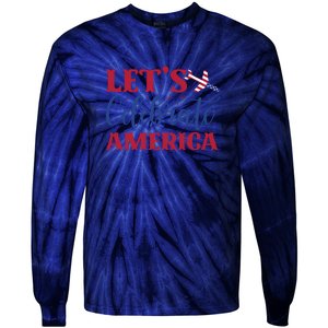 Let's Celebrate America Memorial Day Gift Tie-Dye Long Sleeve Shirt