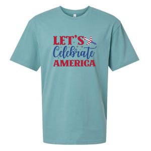 Let's Celebrate America Memorial Day Gift Sueded Cloud Jersey T-Shirt