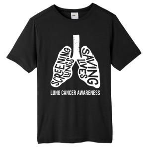 Lung Cancer Awareness Saving Lives Tall Fusion ChromaSoft Performance T-Shirt