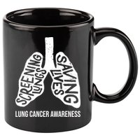 Lung Cancer Awareness Saving Lives 11oz C Handle Ceramic Mug