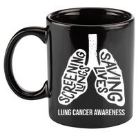 Lung Cancer Awareness Saving Lives 11oz C Handle Ceramic Mug