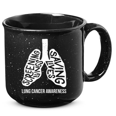 Lung Cancer Awareness Saving Lives 15oz Campfire Ceramic Mug