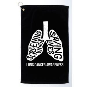 Lung Cancer Awareness Saving Lives Platinum Collection Golf Towel