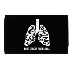 Lung Cancer Awareness Saving Lives Microfiber Hand Towel