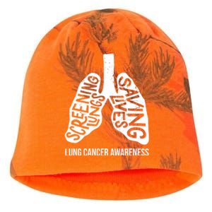 Lung Cancer Awareness Saving Lives Kati - Camo Knit Beanie