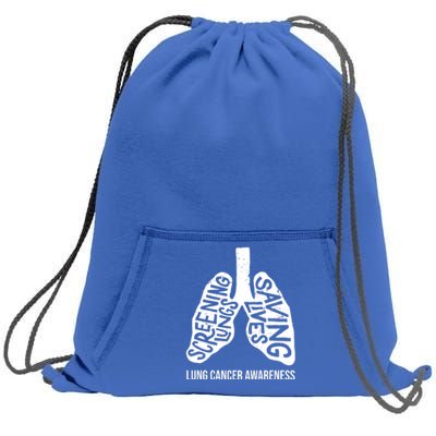 Lung Cancer Awareness Saving Lives Sweatshirt Cinch Pack Bag