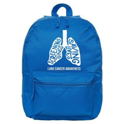 Lung Cancer Awareness Saving Lives 16 in Basic Backpack