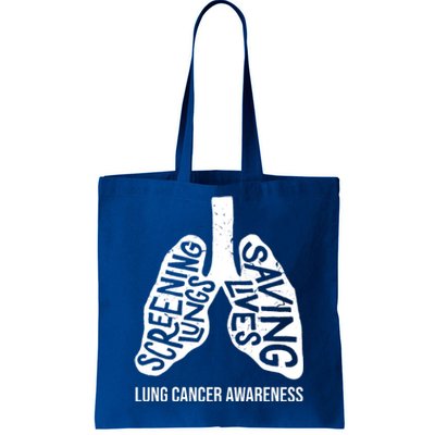 Lung Cancer Awareness Saving Lives Tote Bag