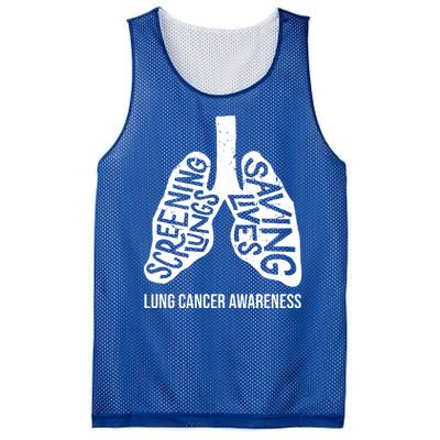 Lung Cancer Awareness Saving Lives Mesh Reversible Basketball Jersey Tank