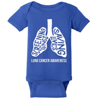 Lung Cancer Awareness Saving Lives Baby Bodysuit