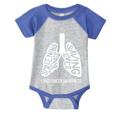 Lung Cancer Awareness Saving Lives Infant Baby Jersey Bodysuit