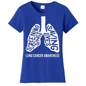 Lung Cancer Awareness Saving Lives Women's T-Shirt