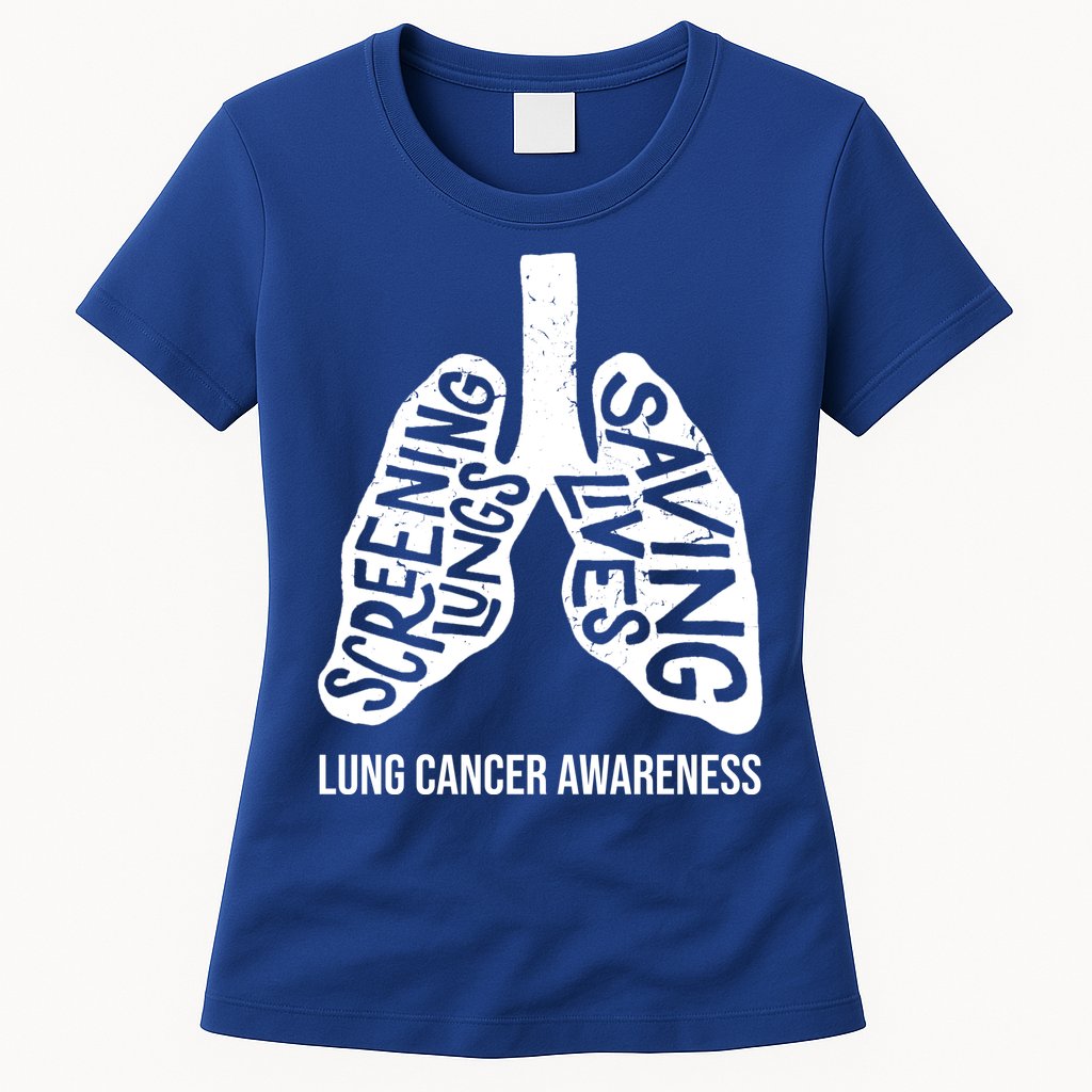 Lung Cancer Awareness Saving Lives Womens T-Shirt