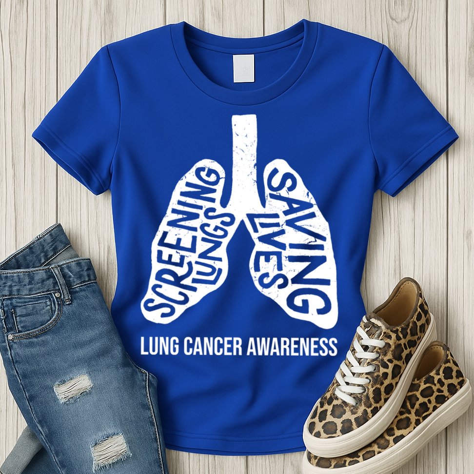 Lung Cancer Awareness Saving Lives Womens T-Shirt