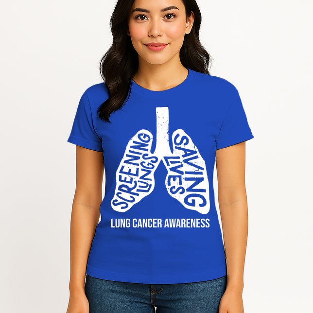 Lung Cancer Awareness Saving Lives Womens T-Shirt