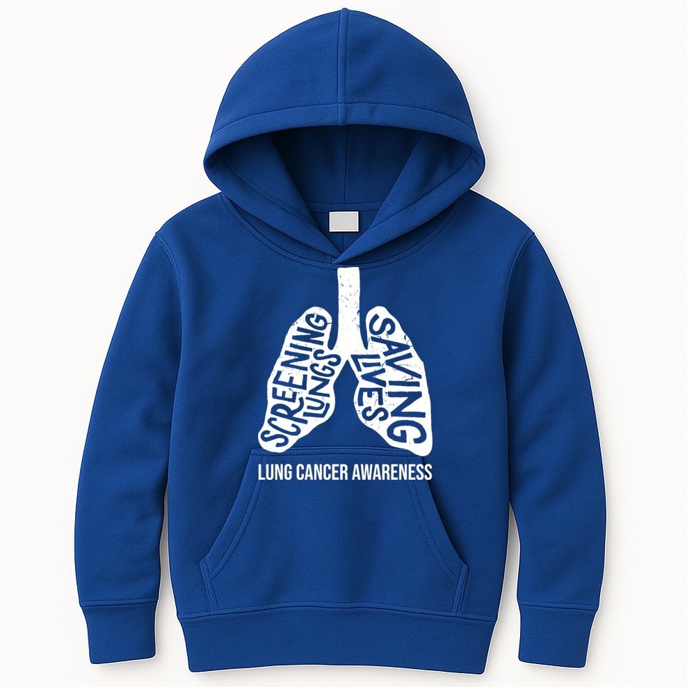 Lung Cancer Awareness Saving Lives Kids Hoodie