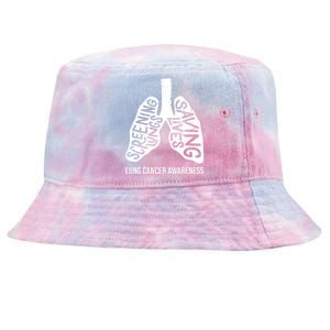 Lung Cancer Awareness Saving Lives Tie-Dyed Bucket Hat