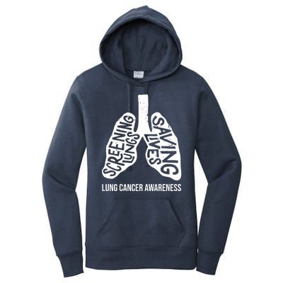 Lung Cancer Awareness Saving Lives Women's Pullover Hoodie