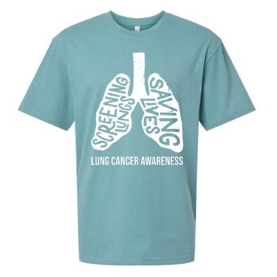 Lung Cancer Awareness Saving Lives Sueded Cloud Jersey T-Shirt