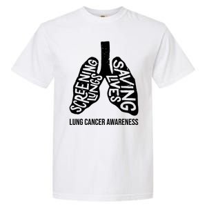 Lung Cancer Awareness Saving Lives Garment-Dyed Heavyweight T-Shirt