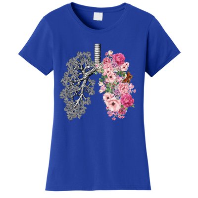 Lungs Cancer Awareness Bloomi Anatomy Classic Funny Gift Women's T-Shirt