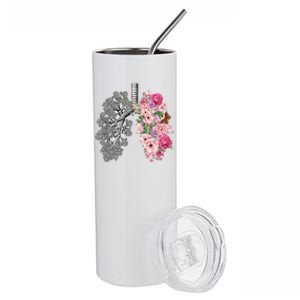 Lungs Cancer Awareness Bloomi Anatomy Classic Funny Gift Stainless Steel Tumbler