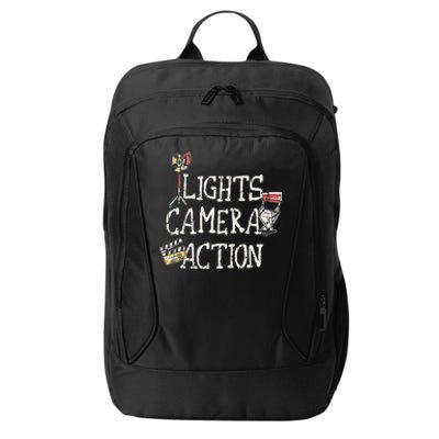 Lights Camera Action Film Director City Backpack